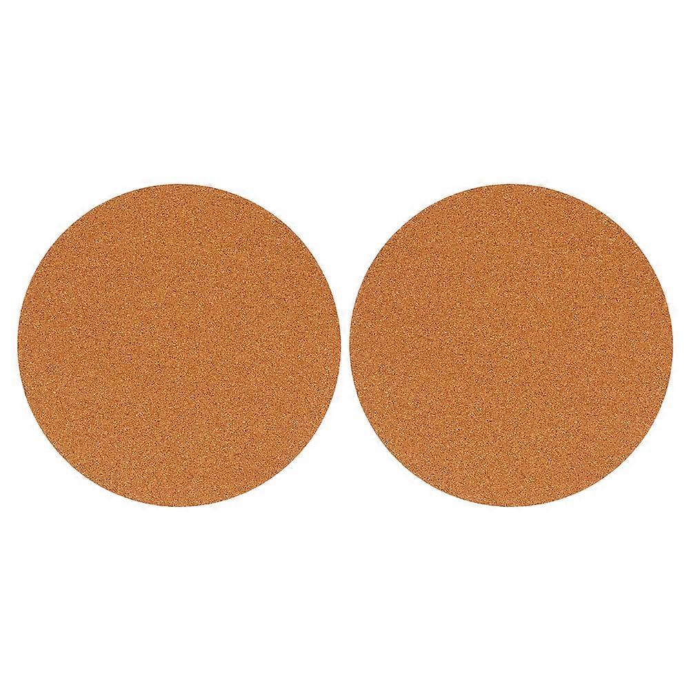 Soft Cork Mat Coasters for Table Protection 2Pcs Round Absorbent Pads