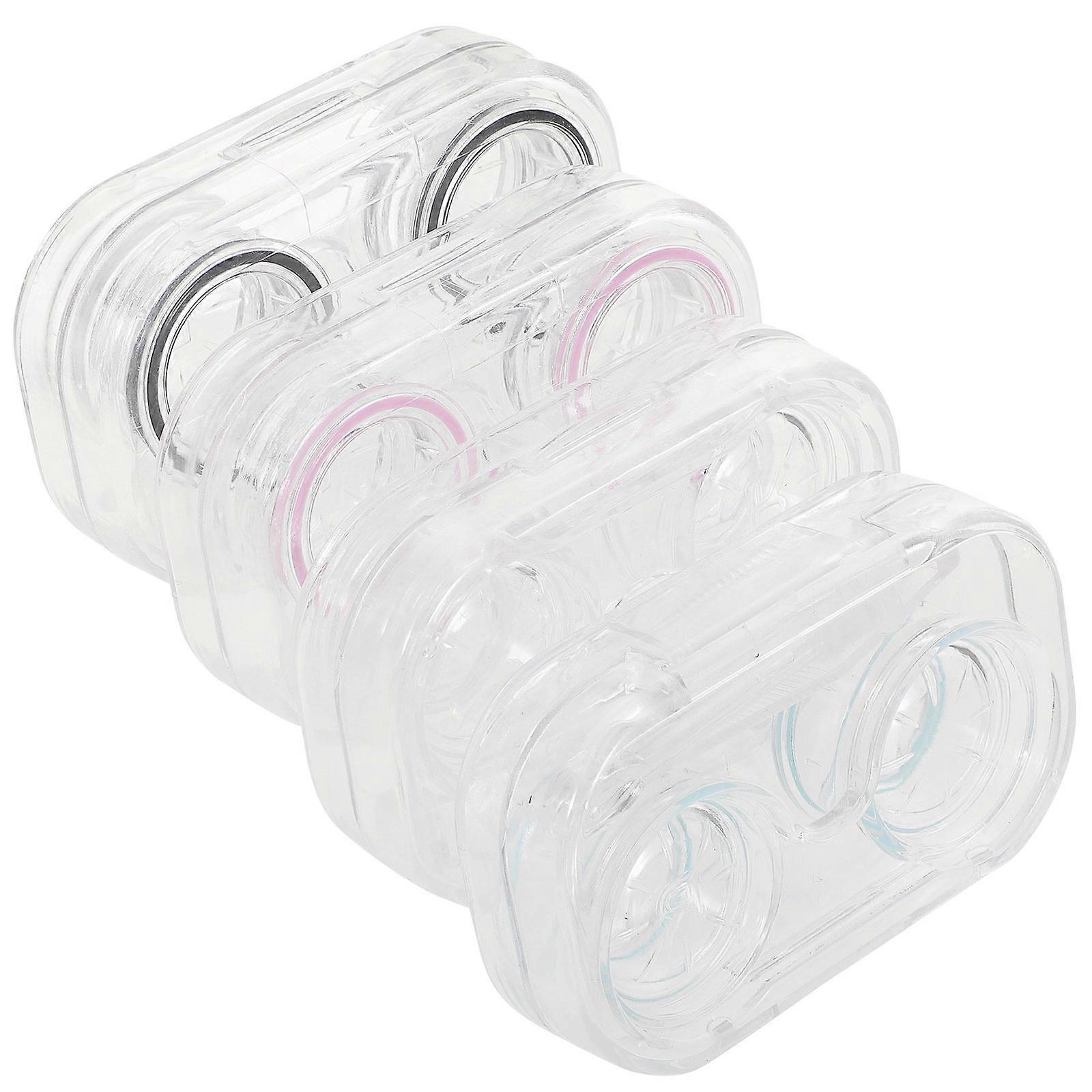 Case Kit 8 Pcs Leak-Proof Lens Holder Rectangular Assorted Color For Girls Daily Use