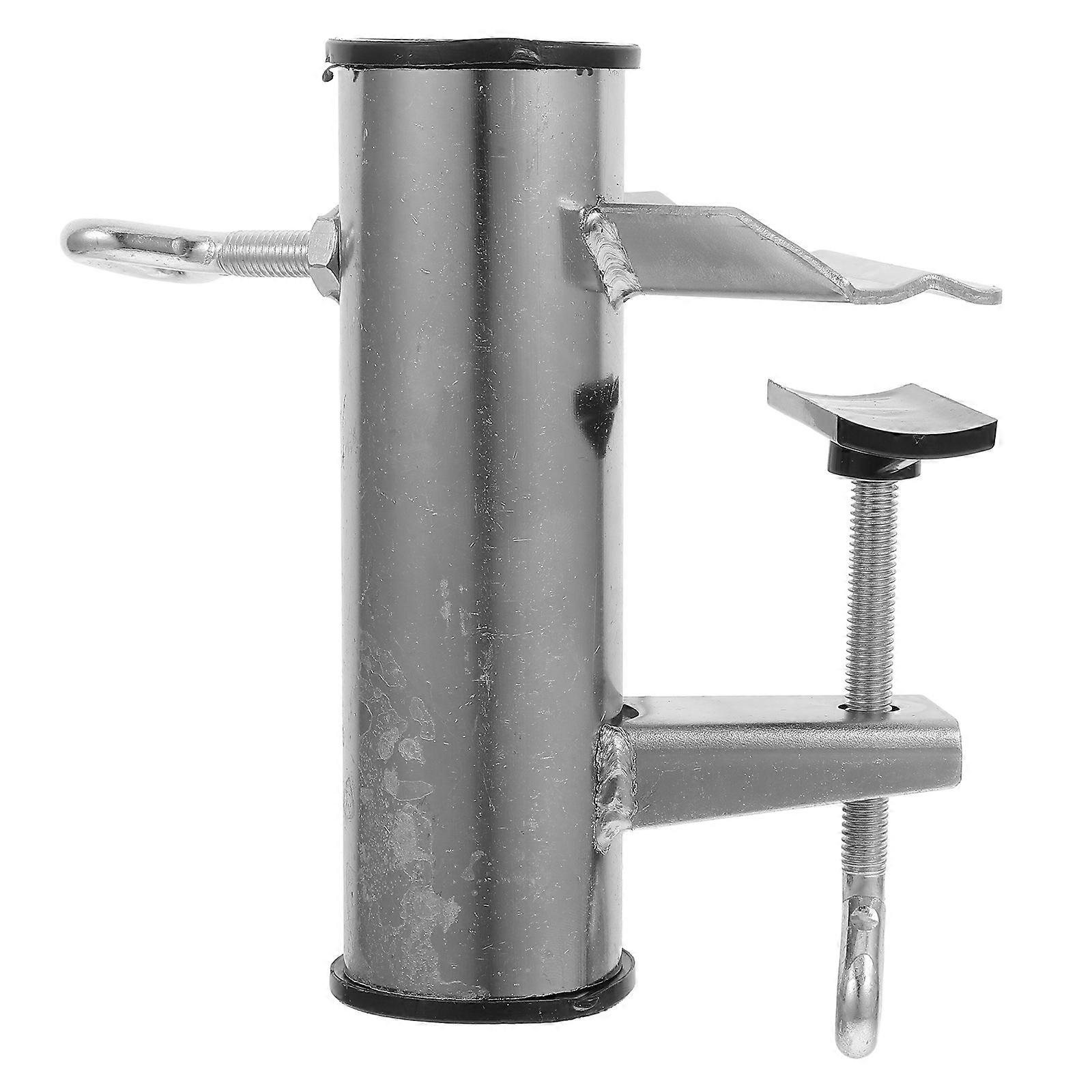 Outdoor Umbrella Clip Stand for Secure Mounting with Silver Clamp