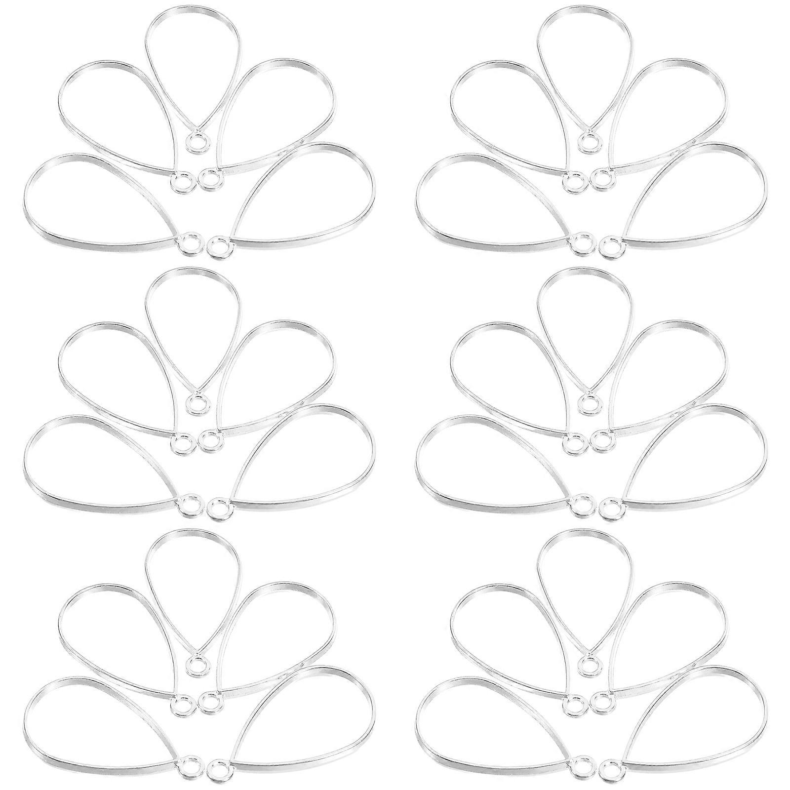 30Pcs Jewelry Bezel Base for Bracelet Charms Silver Frame