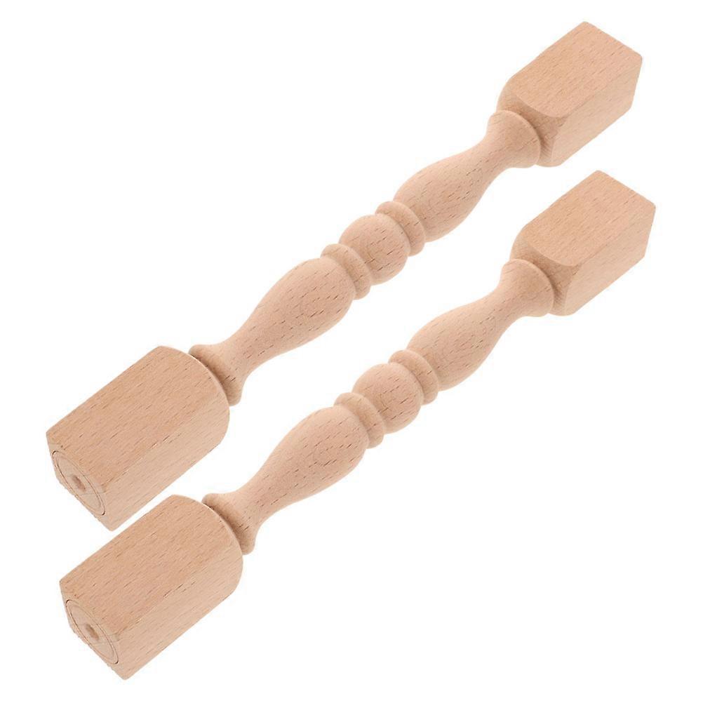 Wooden Baluster Spindles for Cabinet 2Pcs Unpainted Solid Wood Posts