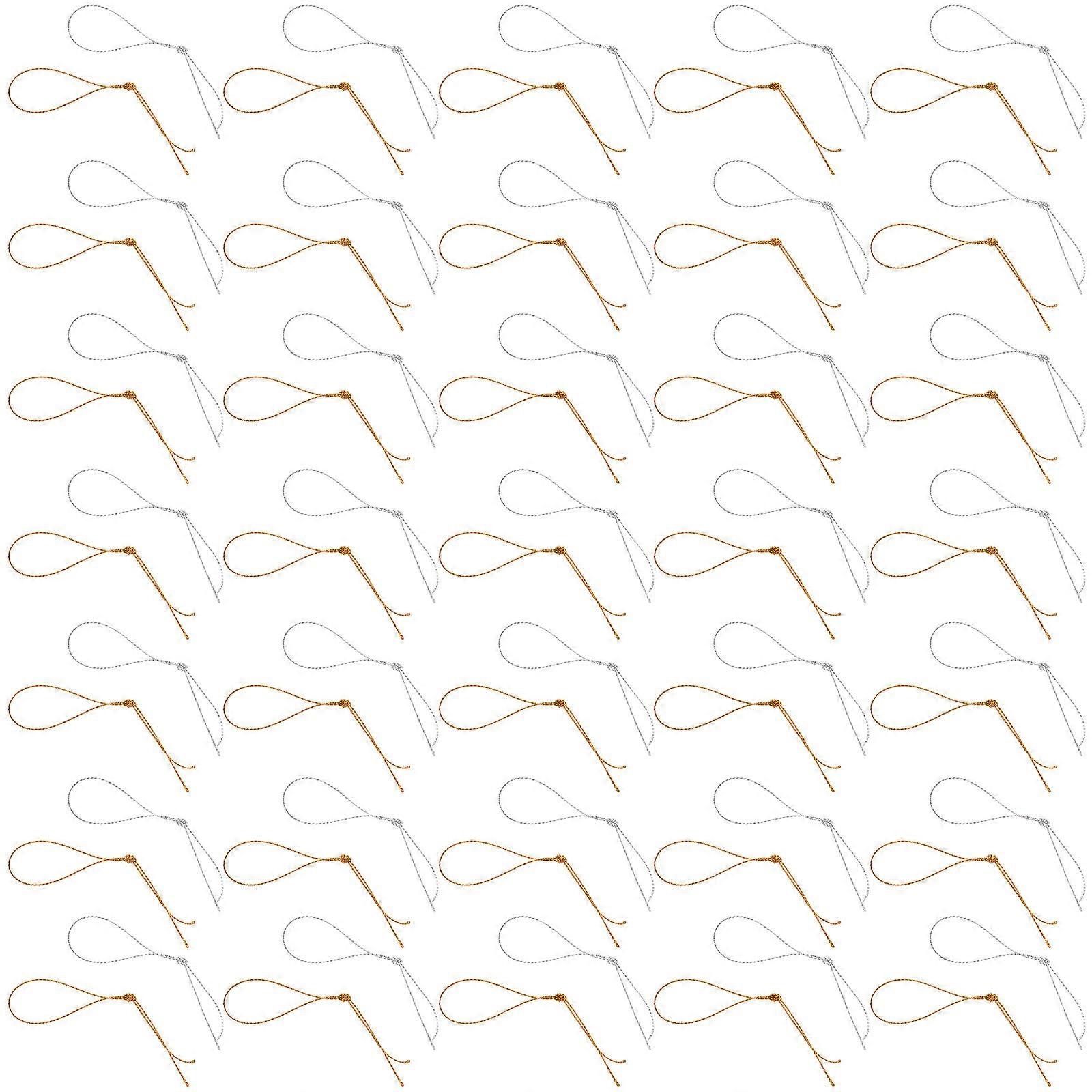 200Pcs Christmas Ball Hanging Cord for Ornament String Metallic Thread Rope