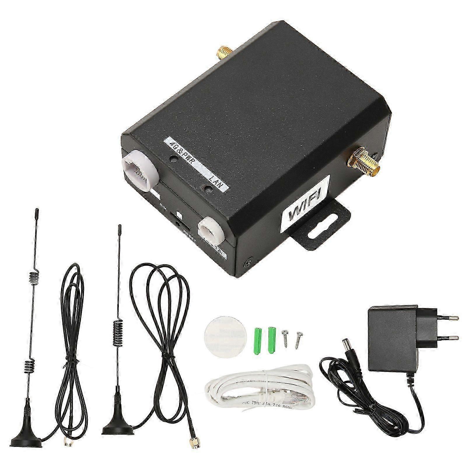 Industrial 4G LTE Router 150Mbps Nano SIM Card Slot Support 16 Users Mobile WiFi Hotspot with 2 Antennas 100240V EU Plug