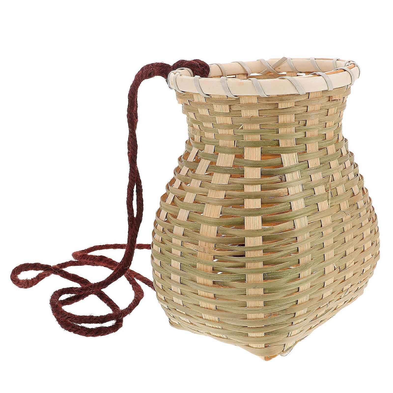 Children's Dance Backpack Bamboo Woven Basket for Decoration Lightweight Knapsack