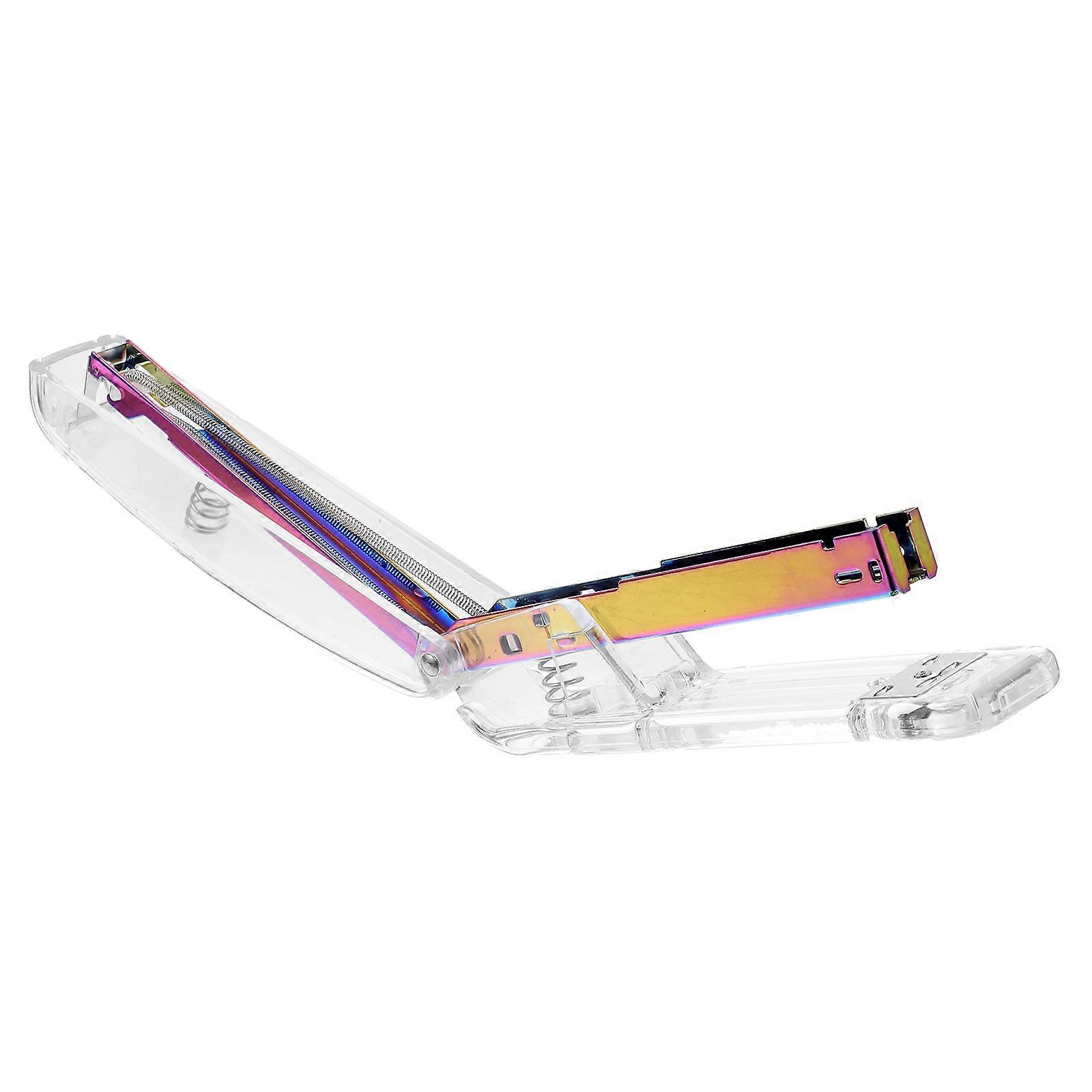 Stapler Plastic Stapler for Paper Binding Transparent Multi Color