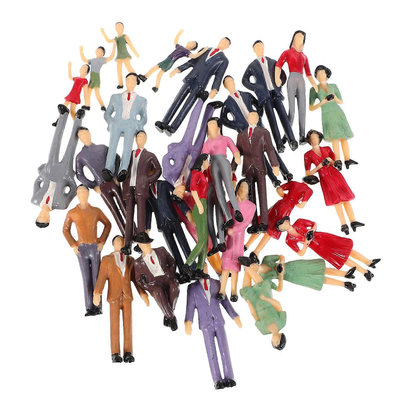 Miniature Scene People Model for Sand Table Decoration 30Pcs ABS Plastic