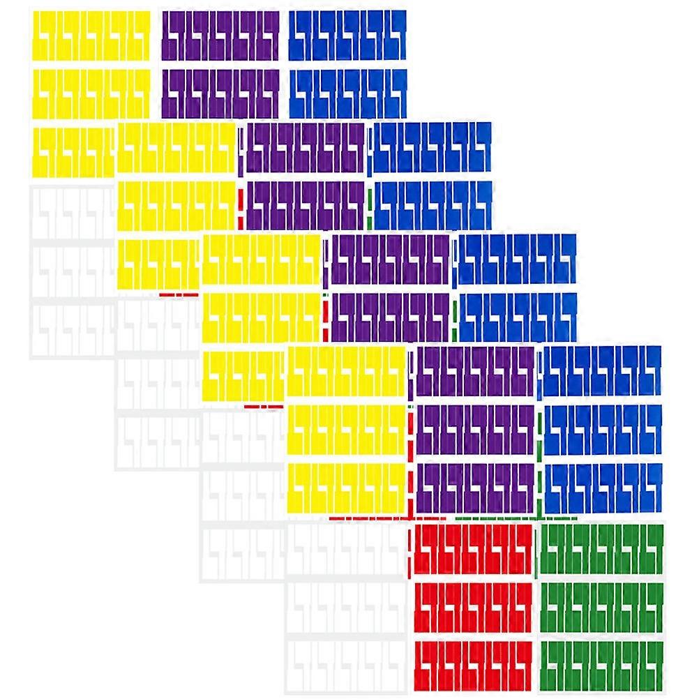 Self Adhesive Cable Tags P-Shaped for Wire Organization 24 Sheets