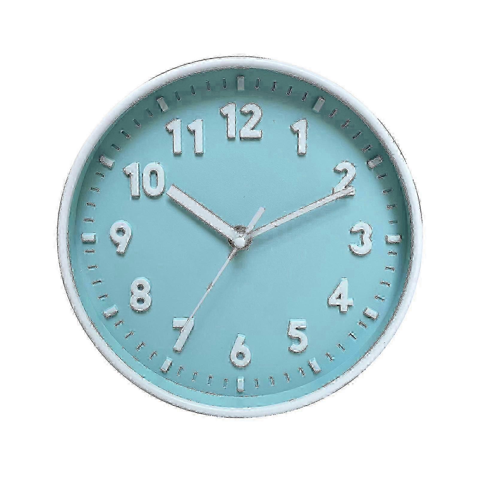Modern Simple Wall Clock 8 Inch Candy Color Silent Compatible Time Clocks Ornament