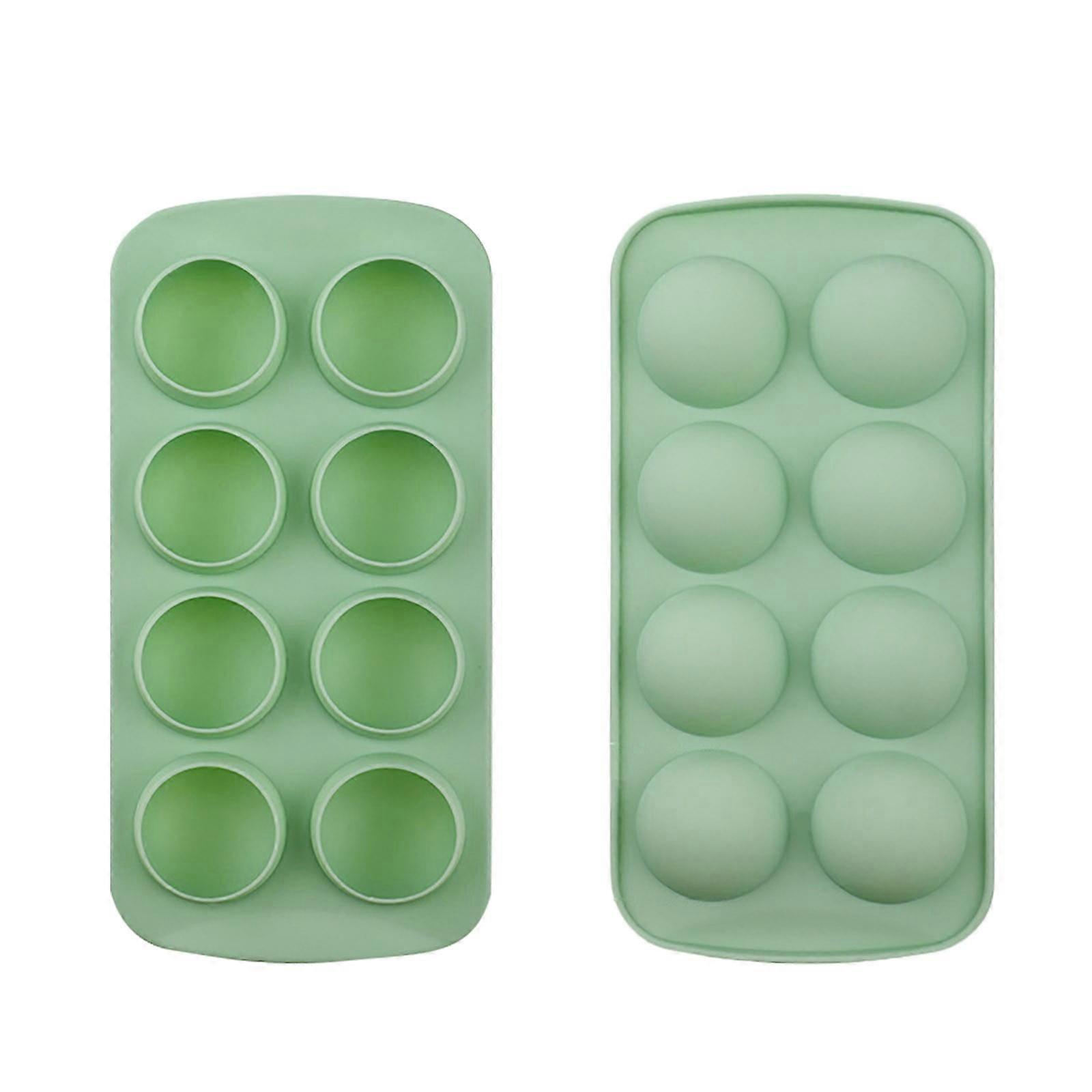 Easy Release Silicone & Flexible 8 Ice Cube Trays With for Freezer Stackable Ice Trays With Covers Bakeware Set Kitchen Tools Set