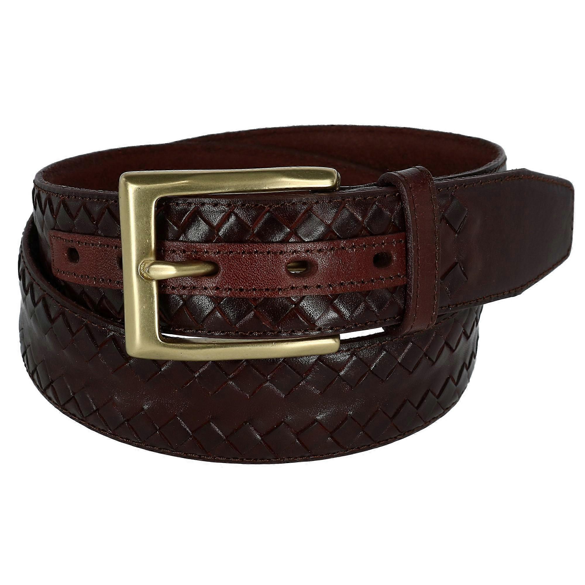 CTM  Italian Leather Side Lace Belt (Men)
