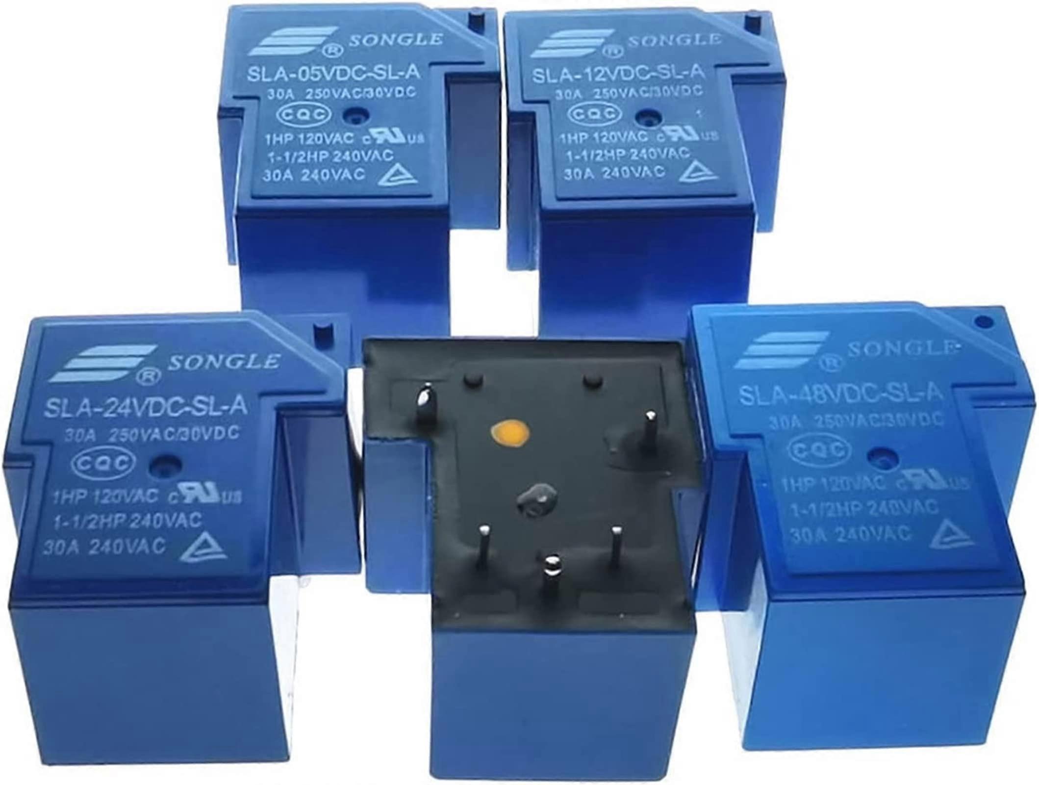 Relay 2PCS SLA-24VDC-SL-A SLA-12VDC-SL-A SLA-05VDC-SL-A SLA-48VDC-SL-A 5V 12V 24V 48V 30A DIP Relay Replacement