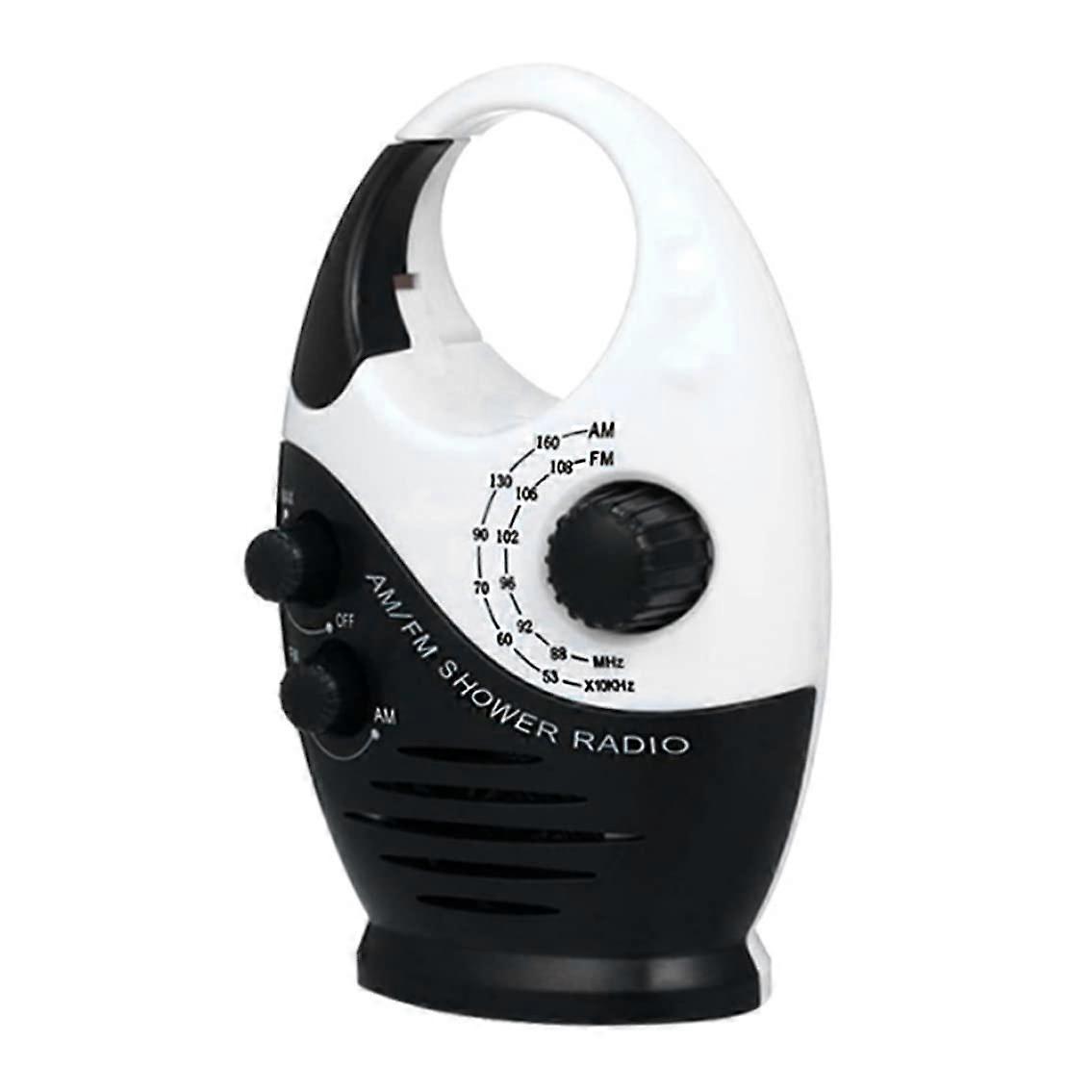 Waterproof AM FM Shower Radio with Clear Reception and Builtin HiFi Speaker for Bathroom