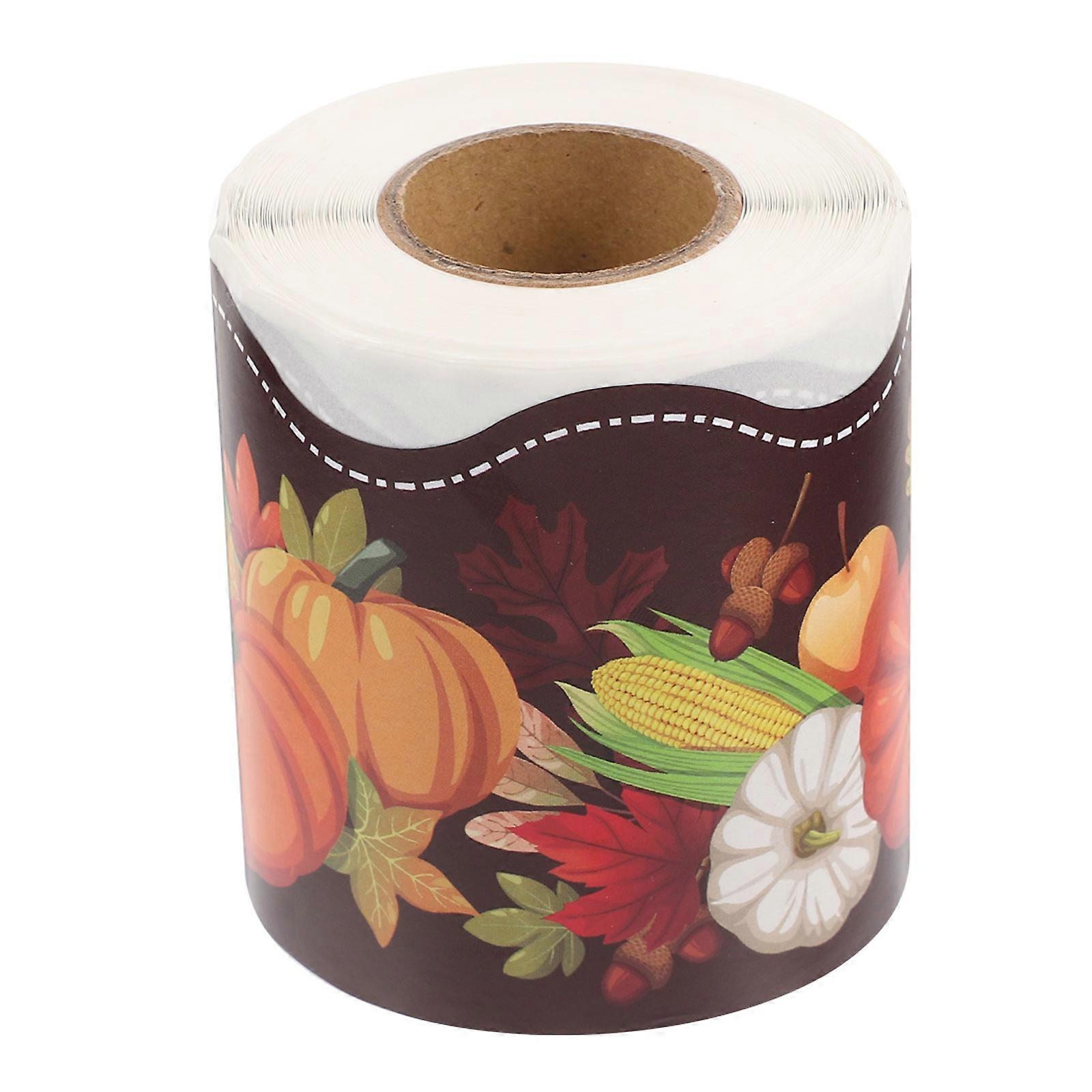 Wear-Resistant Border Trim Suitable For Thanksgiving Day Party 2 Rolls Rectangular Decorative Border Design For Variety Of Occasions