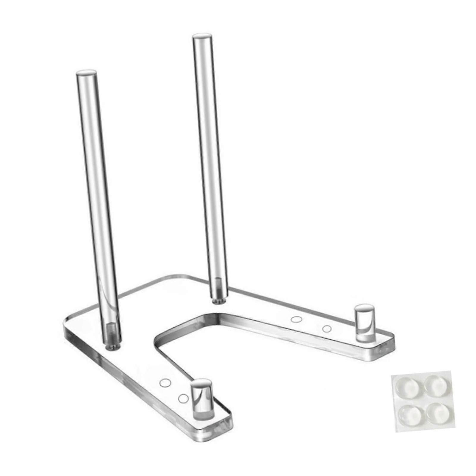 Clear Adjustable Acrylic Plate Stand and Display Easel with AntiSlip Base for Photo Frames