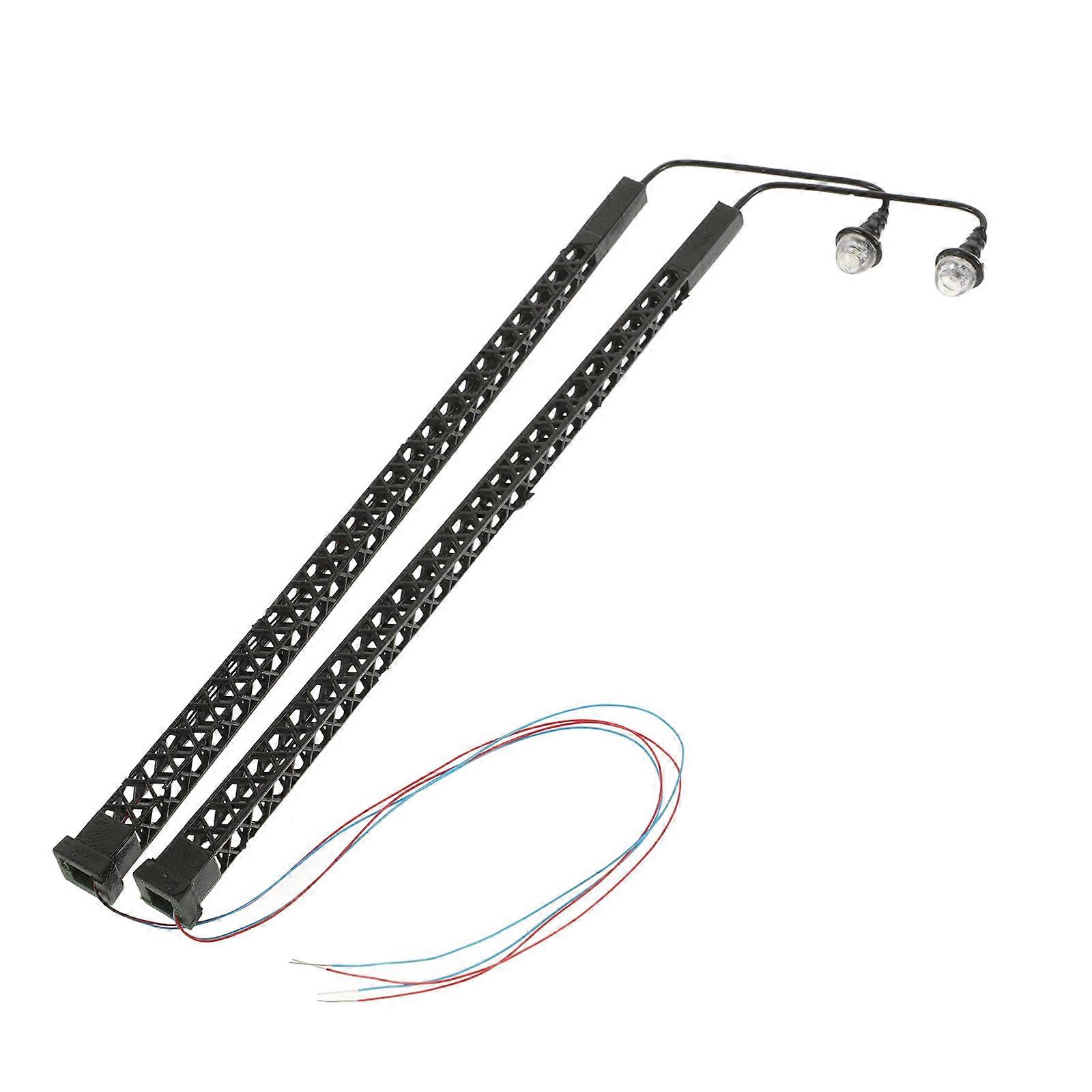 Railroad Light Model Sand Table Lamp for DIY Use 4Pcs Black Material