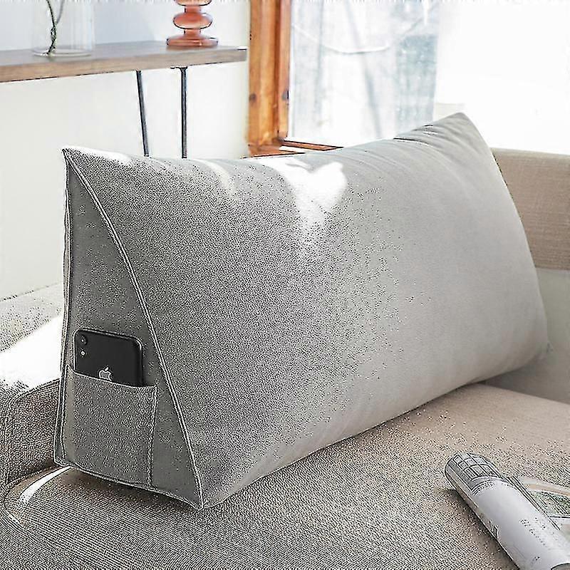 Triangular Bed Wedge Pillow, Back Support Backrest Reading Cushion