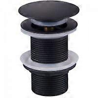 Black Basin Drain Plug Without Overflow, Universal Black Pop-Up Basin Drain Plug, Drain Plug Without Overflow