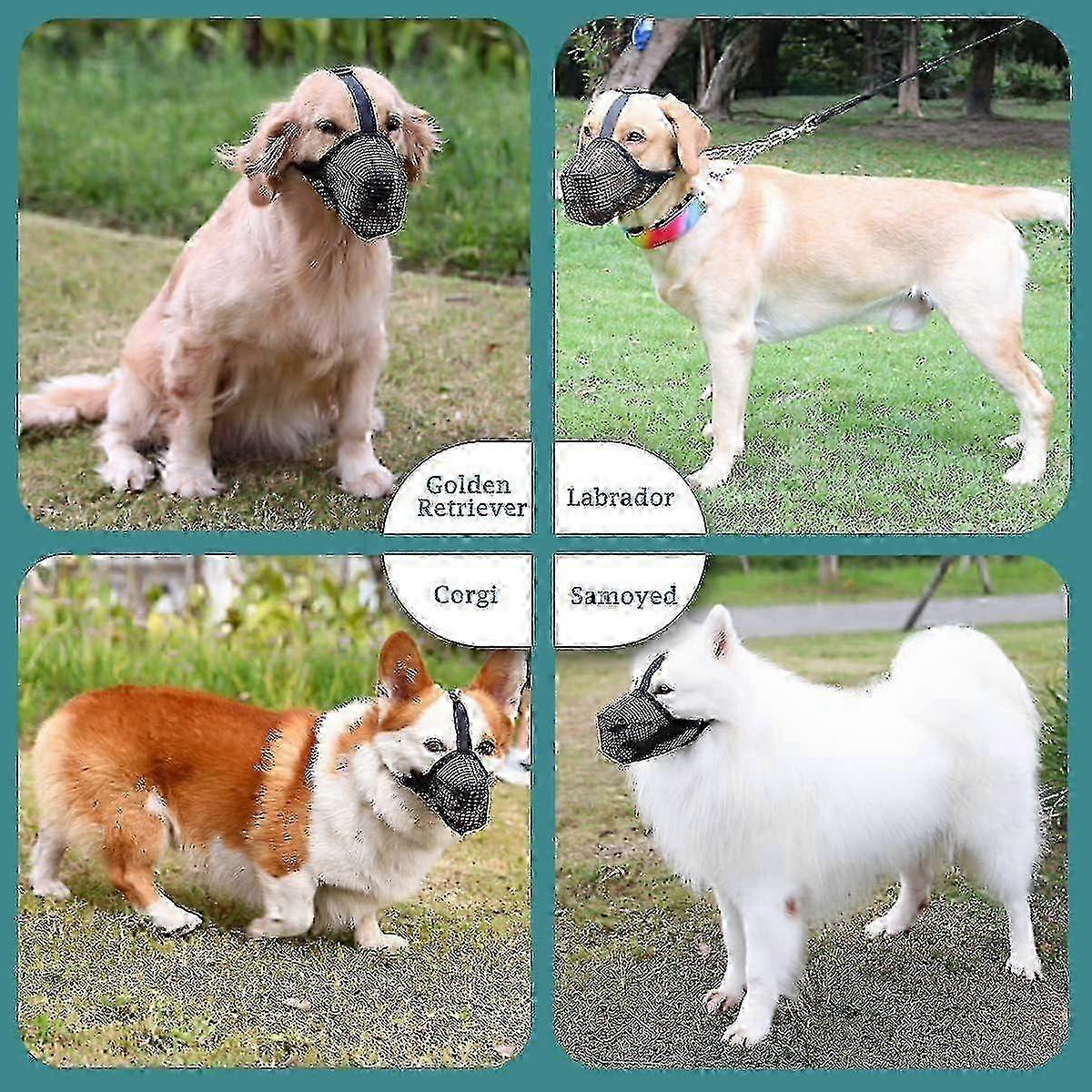 Dog muzzle with straps for poison bait protection