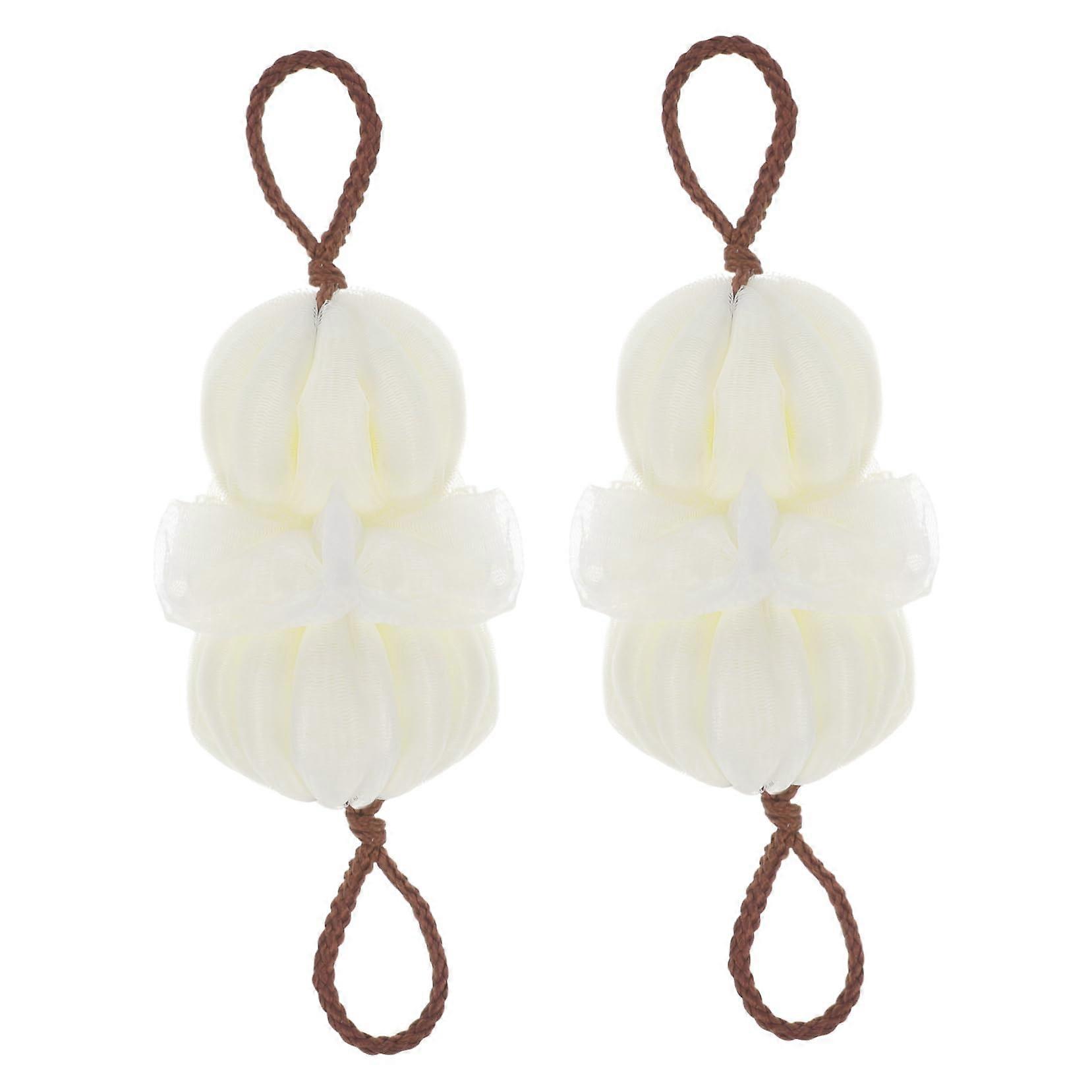 2pcs Large Bath Loofah for Exfoliating with Soft Mesh Shower Sponge for Gentle Skin Cleansing