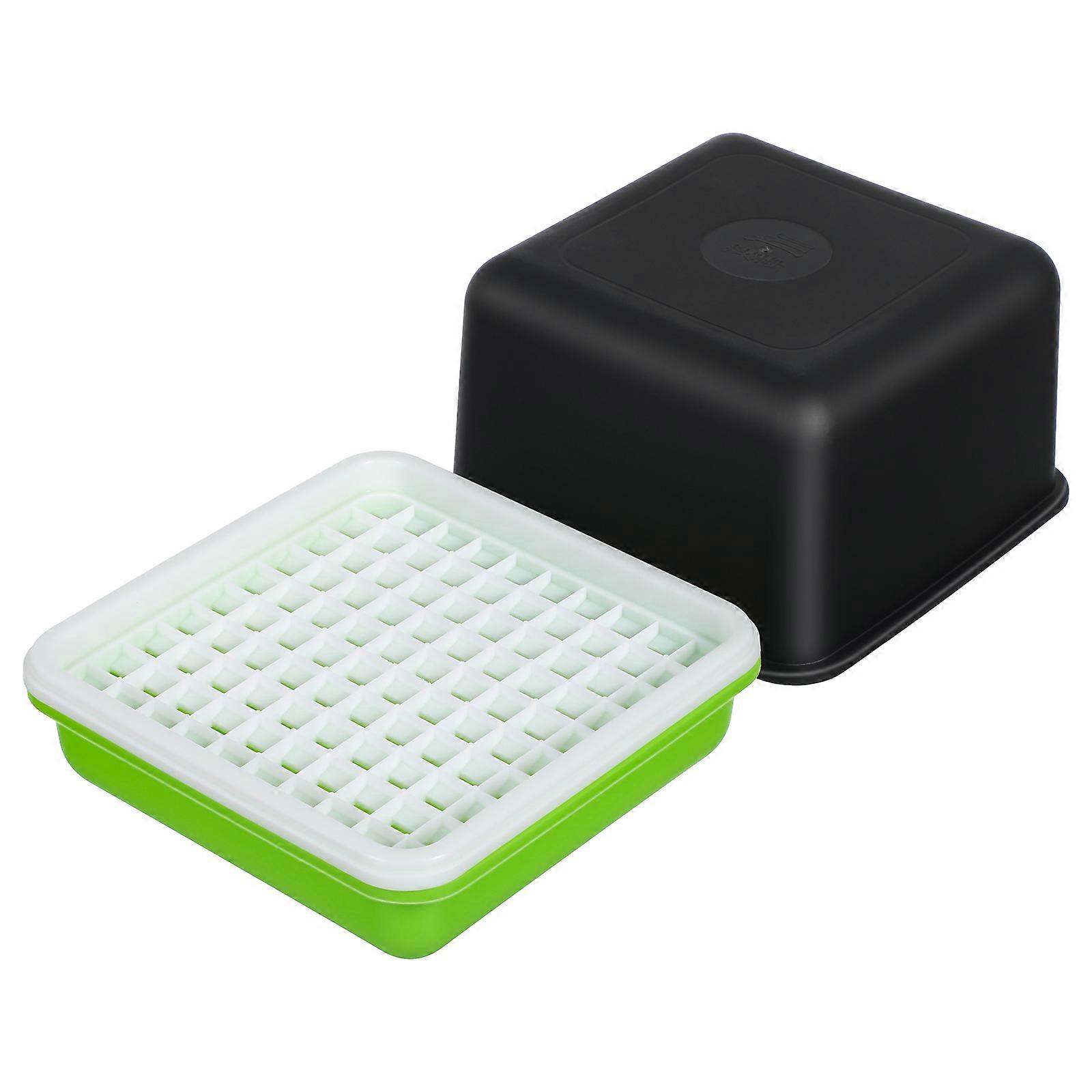 1 Set Practical Nursery Pot Plastic Planting Tray Hydroponic Pot with Cover