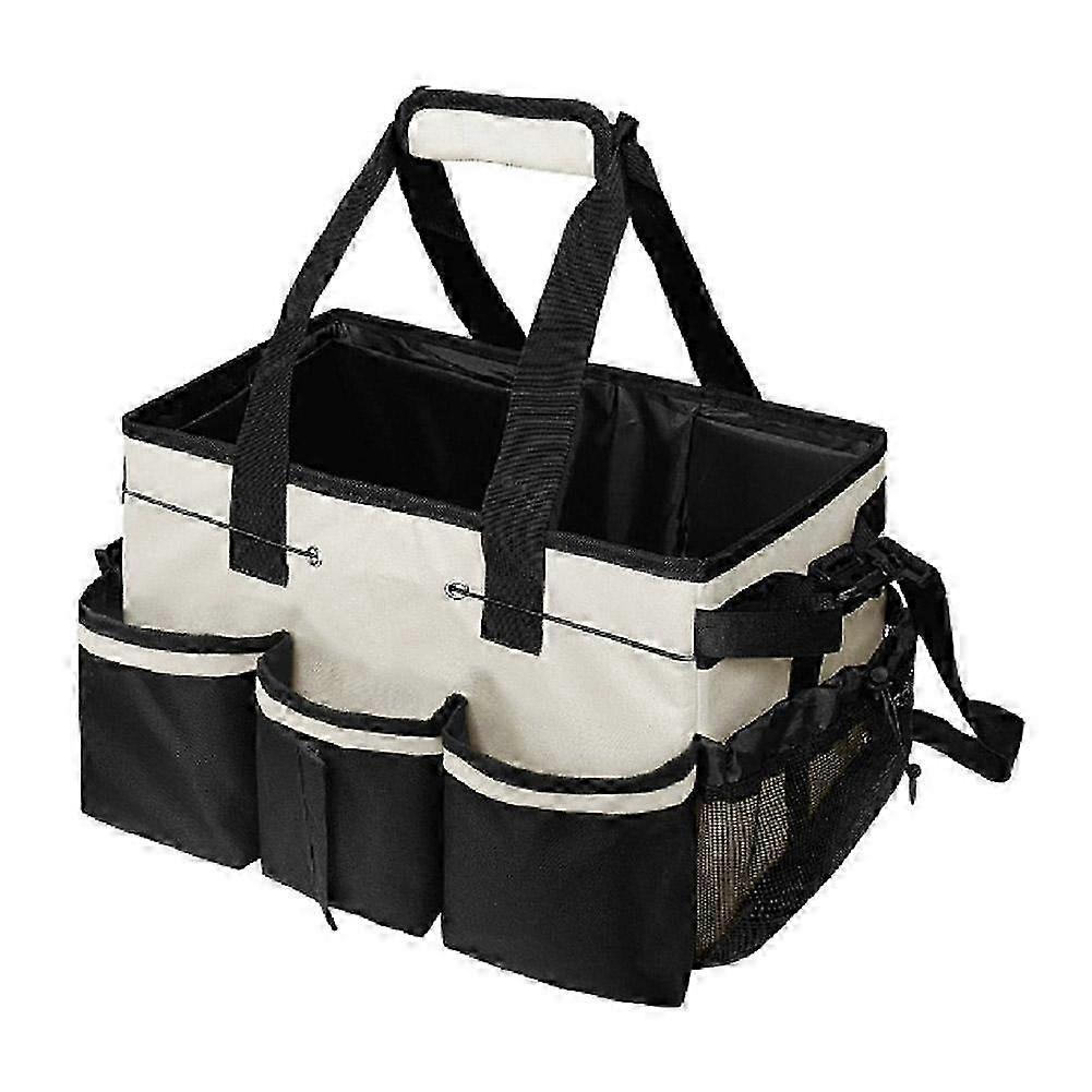 2025 Large Multi-Compartment Cleaning Tote Bag With Removable Dividers