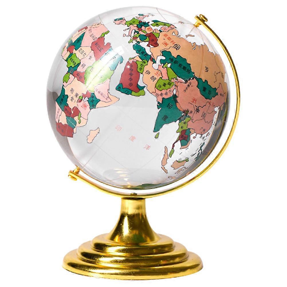 Multi Color Crystal Globe Tabletop Decorative Globe For Study Office Desk 1Pcs