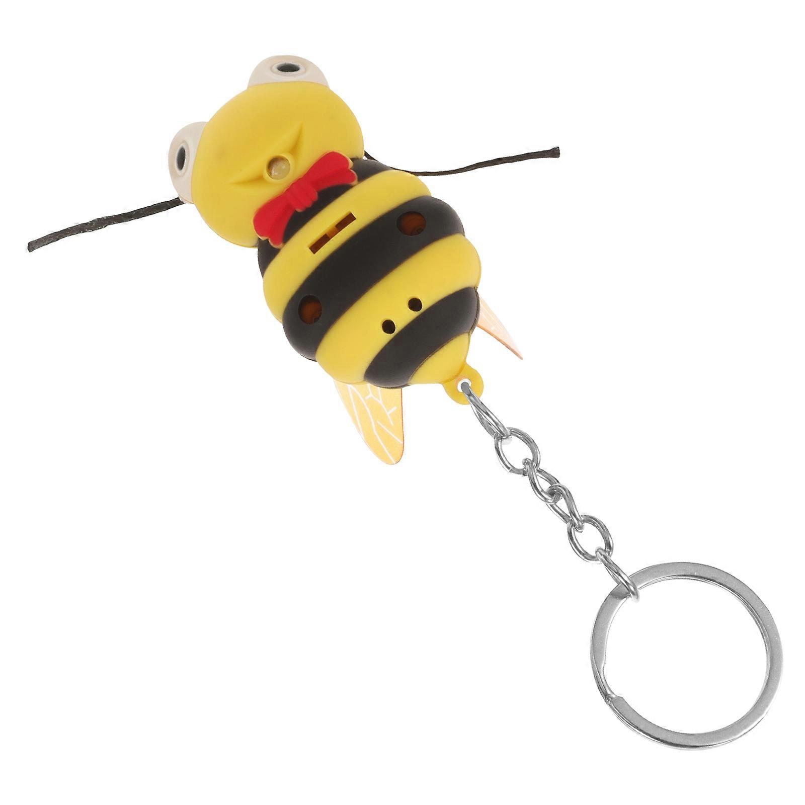 Innovative Bee Shaped Keychain with Cute Yellow Design
