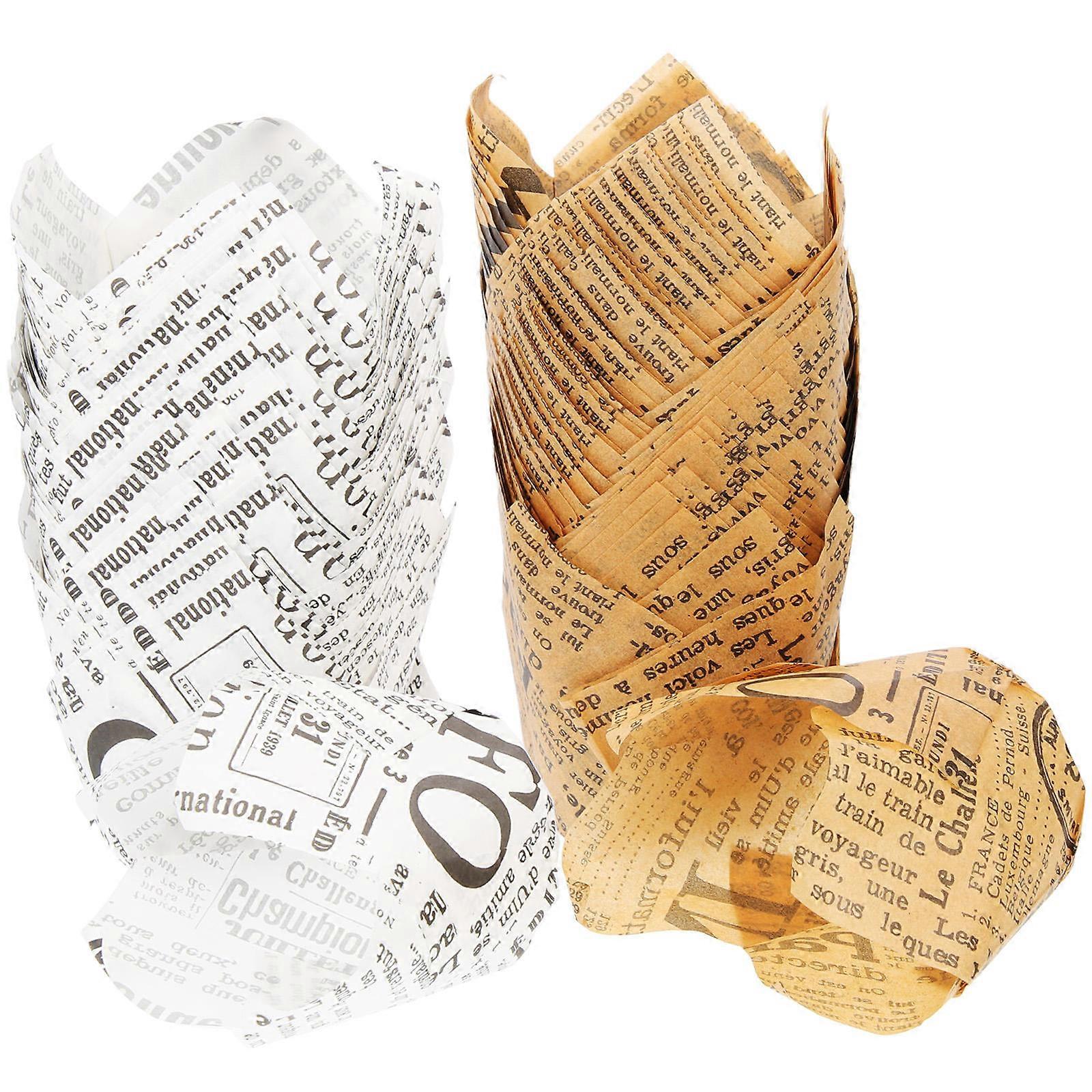 Tulip Cupcake Liners Paper Liners for Baking Use 100Pcs Assorted Color