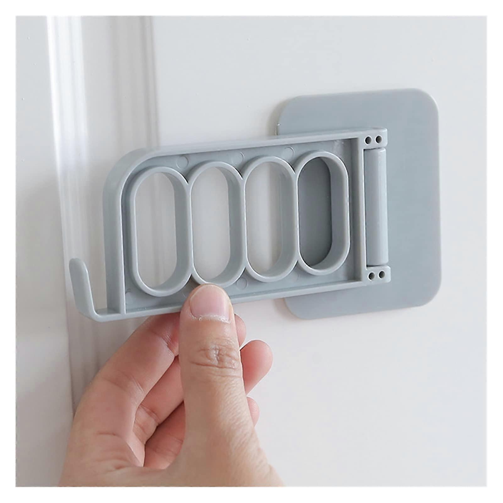 Folding Clothes Drying Rack with SelfAdhesive Wall Mount, SpaceSaving Foldable Laundry Hanger