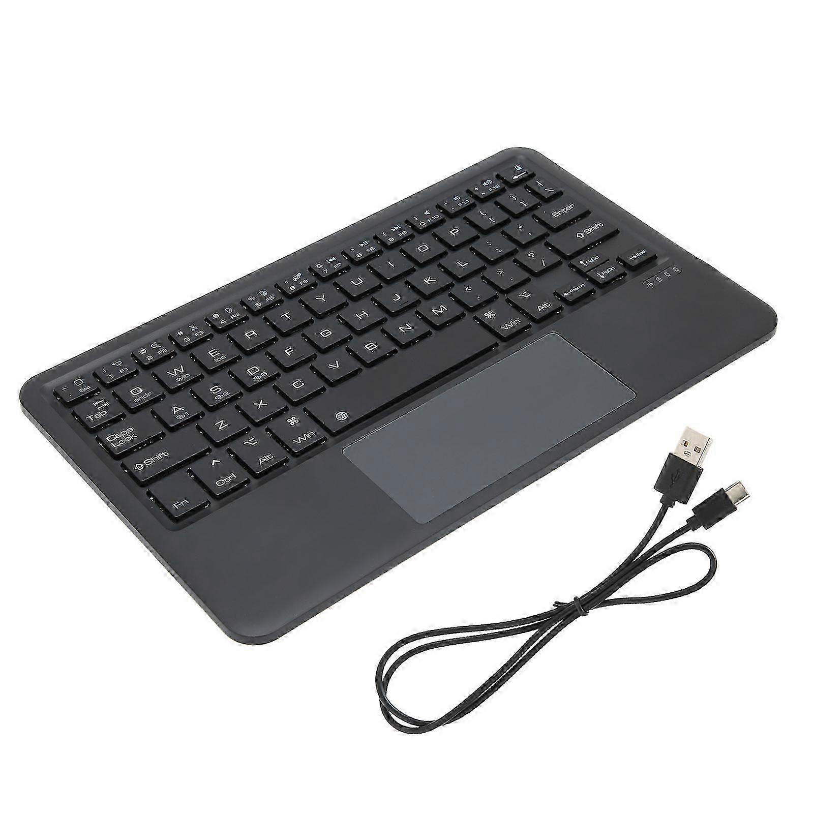 2026 Wireless Keyboard Multi Touch Sensitive Operation Small Portable Rechargeable Keyboard for IOS TabletBlack