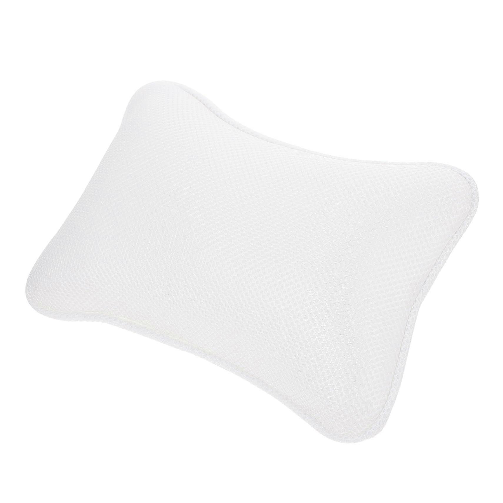 Bath Pillow with Suction Cups, Ergonomic Neck Support, Breathable Mesh Fabric, 2pcs Spa Set