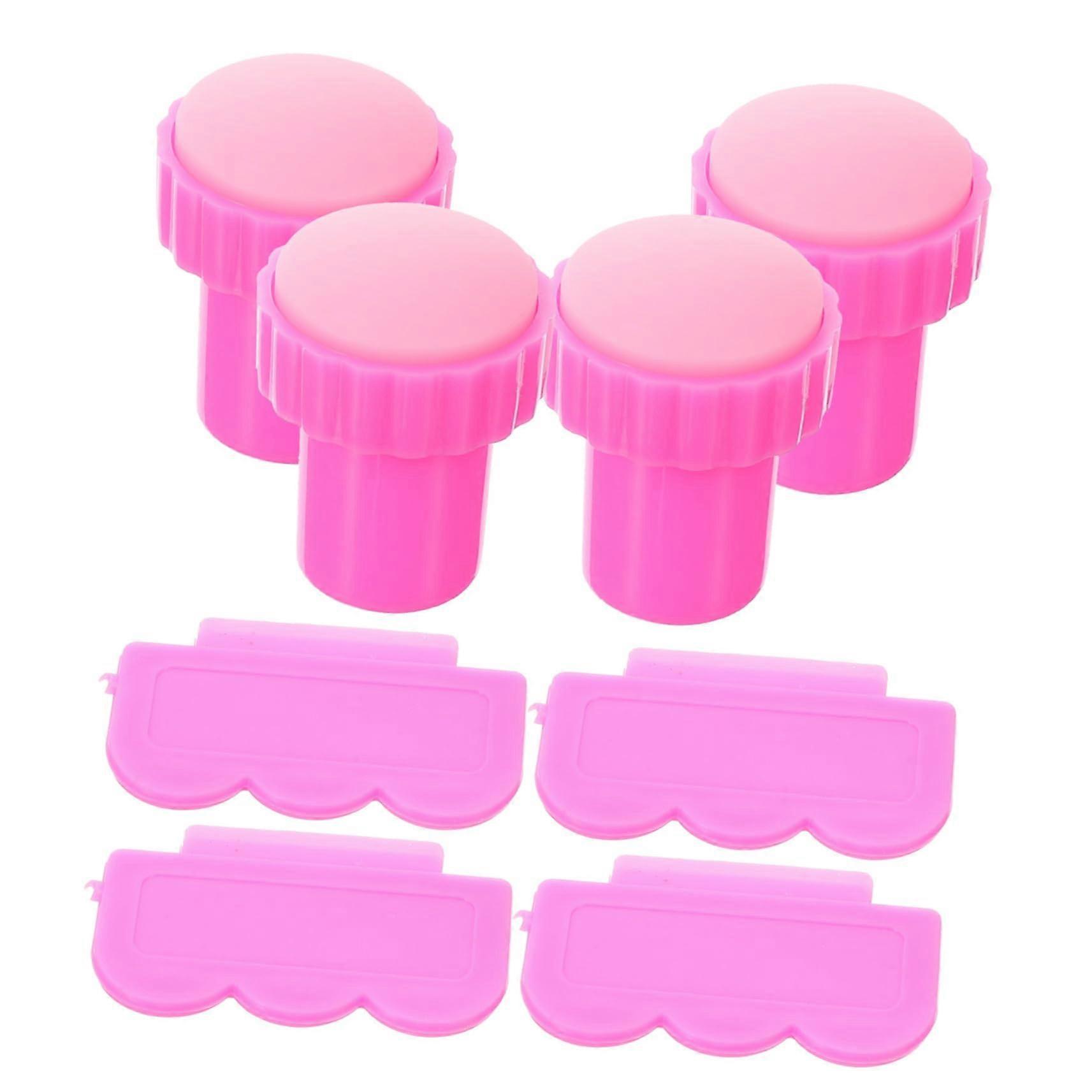 Silicone Nail Art Stamper with Scraper Set, Multiple Heads for Precise Design Transfer and French Tips