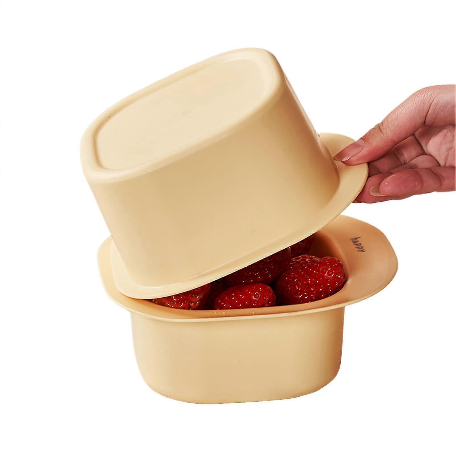 Vegetable Strainer and Fruit Washer with DoubleLayer Design, Cute Bear Colander for Kitchen Use