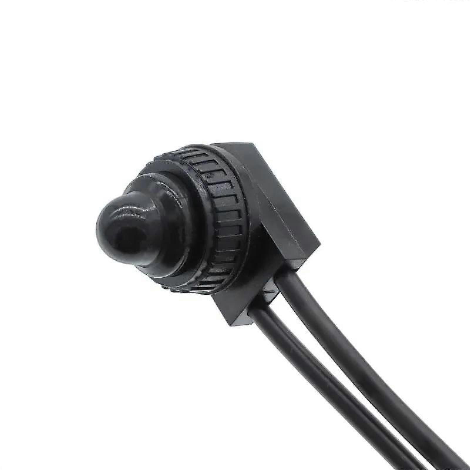 Waterproof Push Button Switch IP67 AutoLock NC NO OnOff Type Black 2 Pack for Outdoor Use