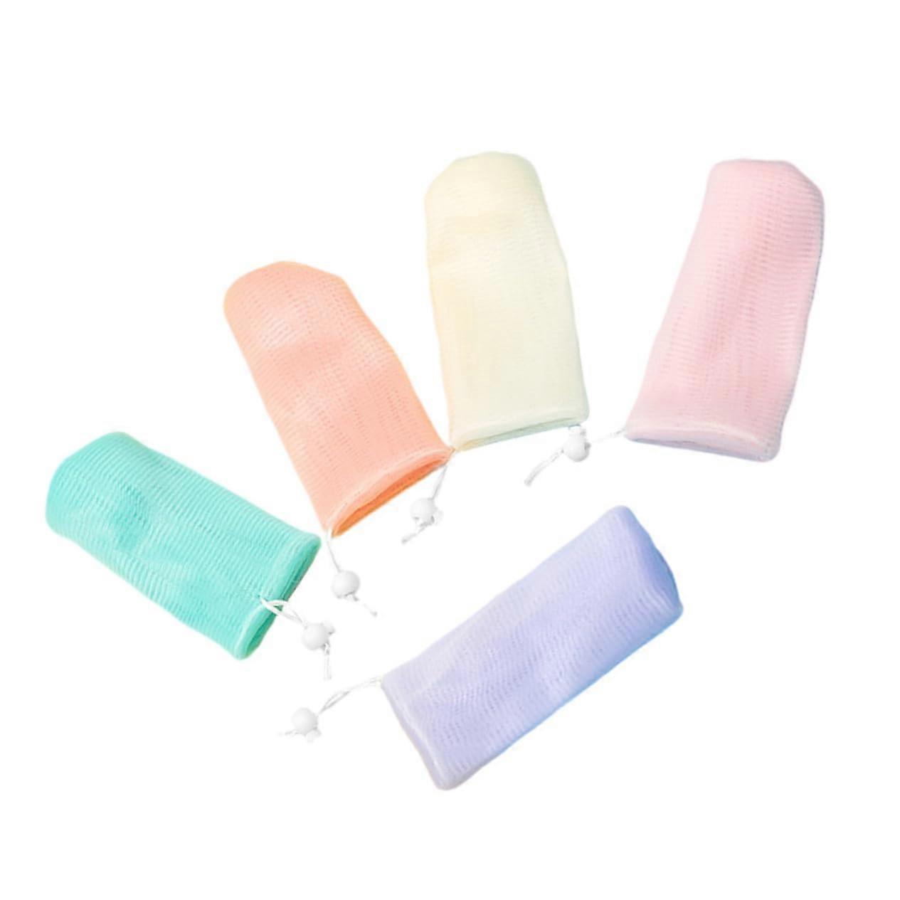 Soap Saver Bag 6Layer Mesh Exfoliating Pouch for Shower Bar Soap, Maximizes Usage, 5 Pack