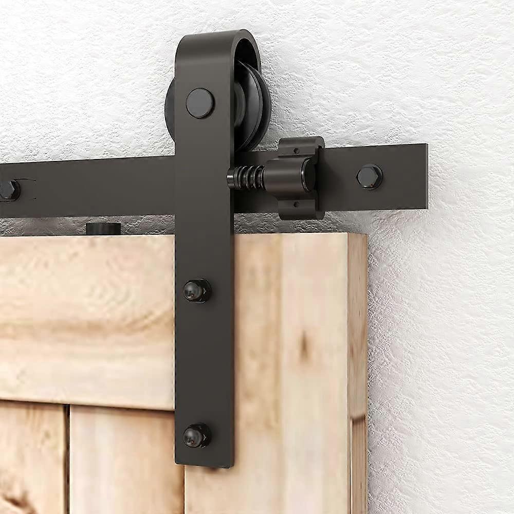 Barn Door Hardware Heavy Duty Sliding Rollers Set No Rail Adjustable Thickness Smooth Glide