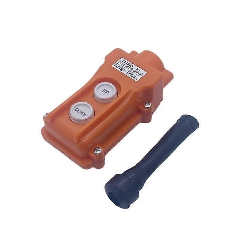 COB61 Crane Pendant Control Hoist Push Button Switch Rainproof AC250V 5A 2 Way UpDown