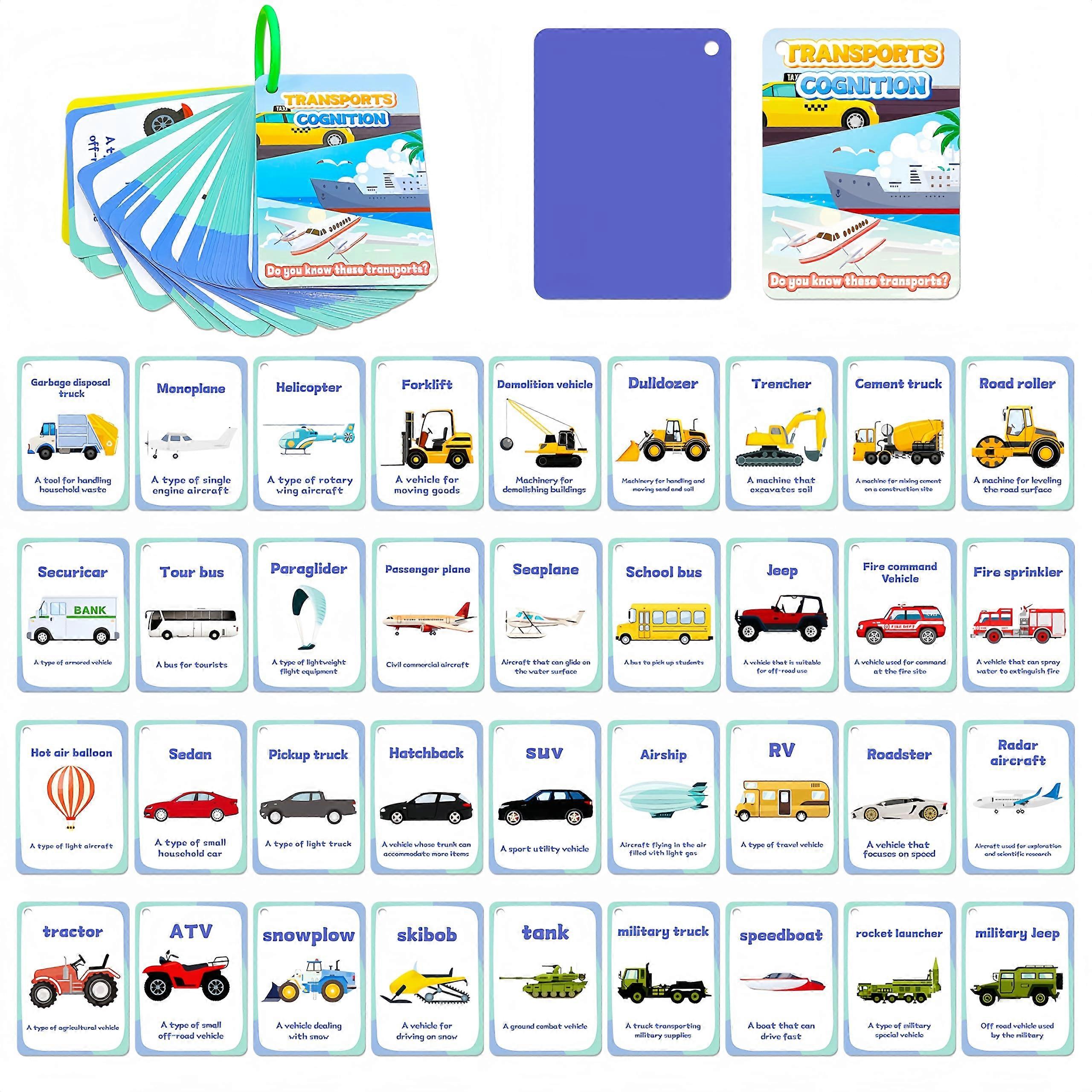 Toddler Flash Cards 46pcs DoubleSided Durable Laminated Preschool Learning Set for Ages 16