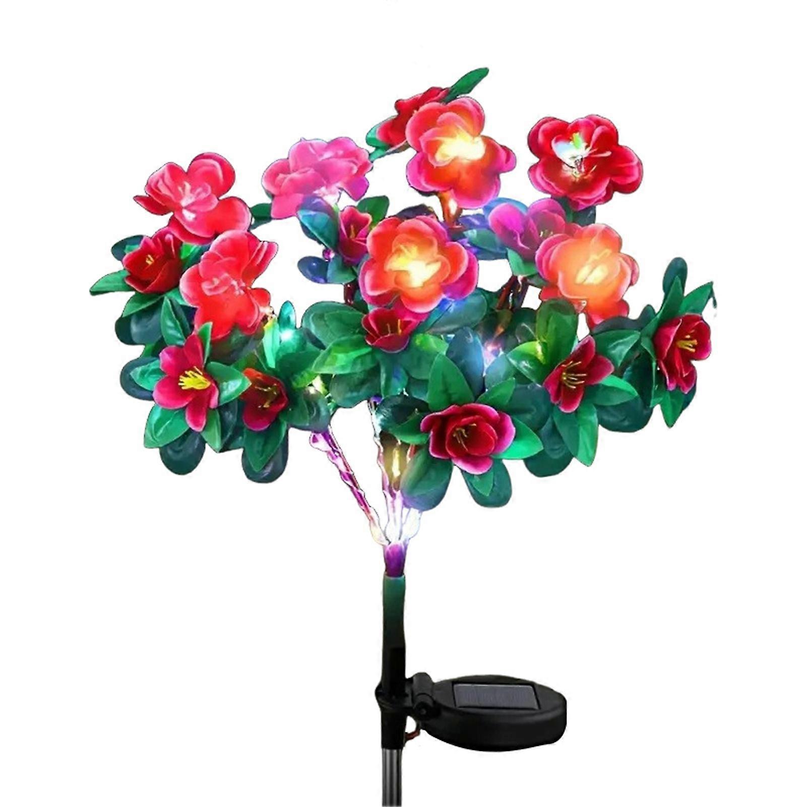 LED Solar Flower Light IP65 Waterproof Automatic ON/OFF Simple Installation Decorative Solar Garden