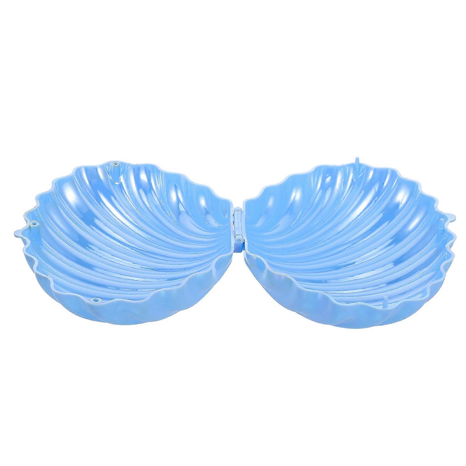 Seashell Candy Box for Storage Use Mini Treat Holders Blue PP Material