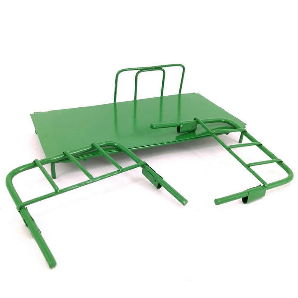 Mini Bed Doll House Model for Desktop Decor Green Alloy