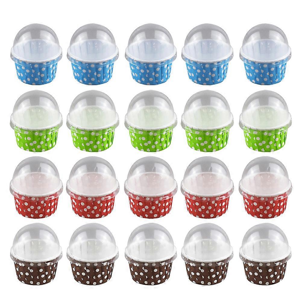 Cake Cup Creative Cake Roll Edge Cup for Dessert Use 100Pcs Assorted Color
