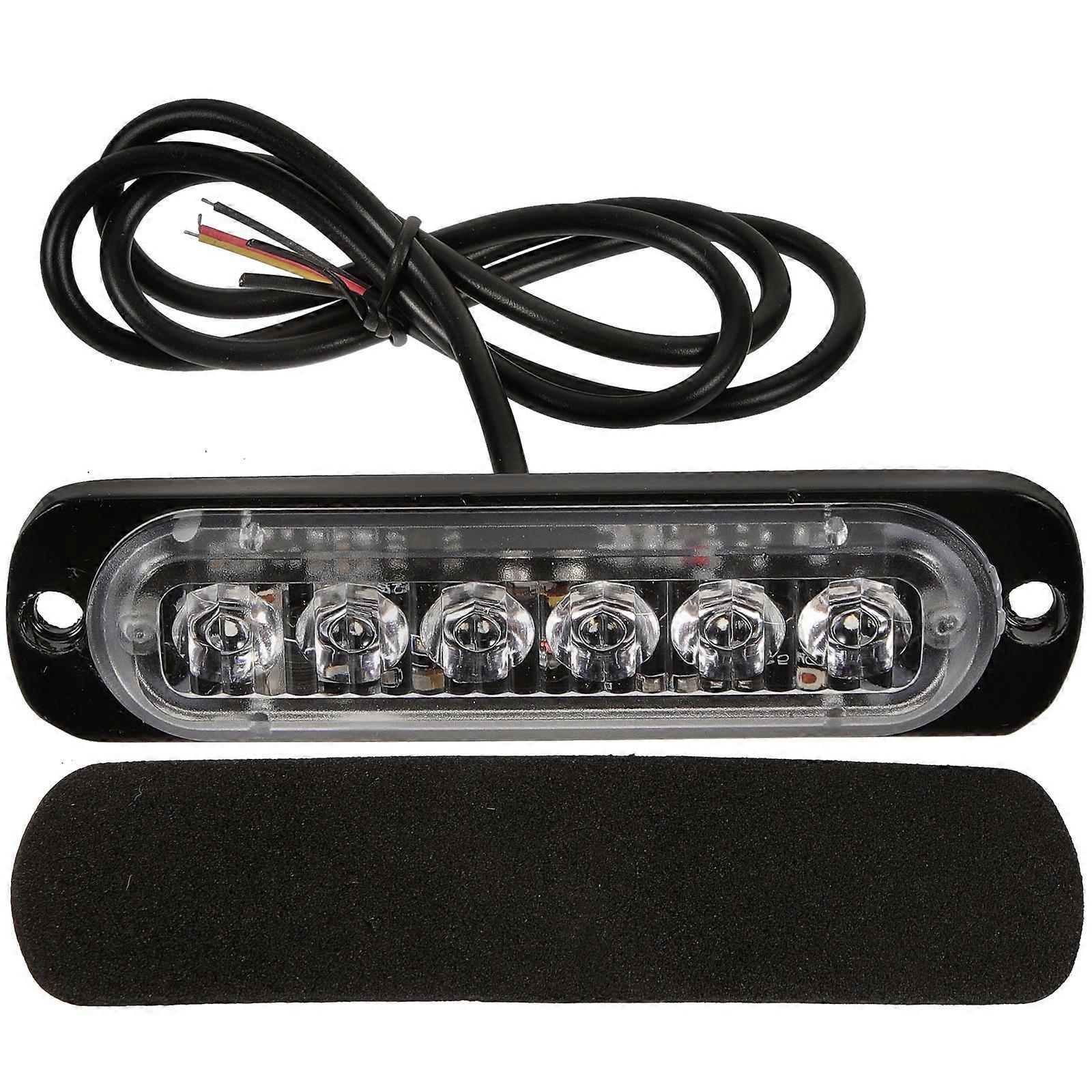 Strobe Light 6 Leds for Emergency Warning 18 Modes 18W Blue Light