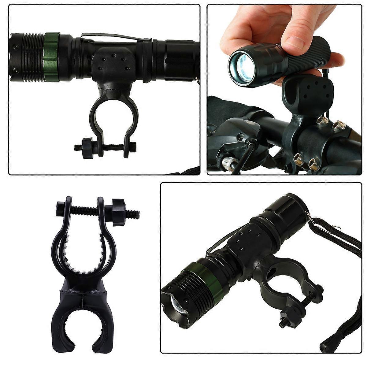 Bike Flashlight Holder Rotatable Flashlight Clamp for Bike Use 4Pcs