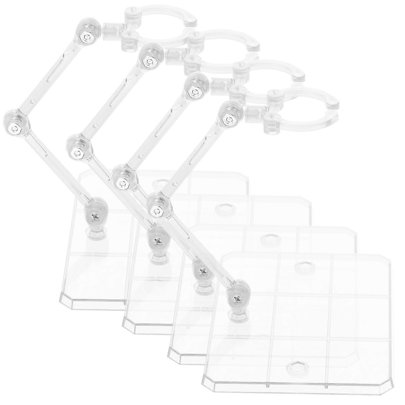 Action Figure Base With Peg For Desktop Display 4Pcs