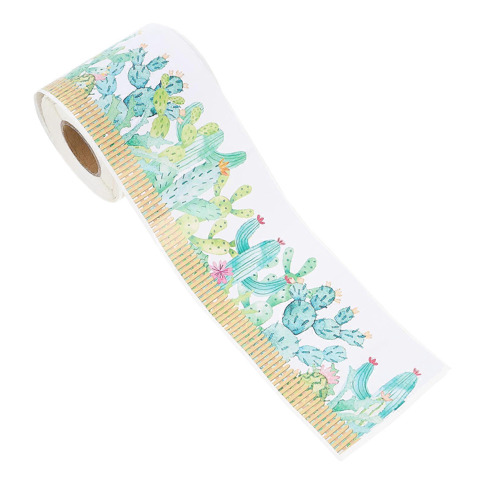 Bulletin Border Sticker Roll for Classroom Decoration with Cactus Design