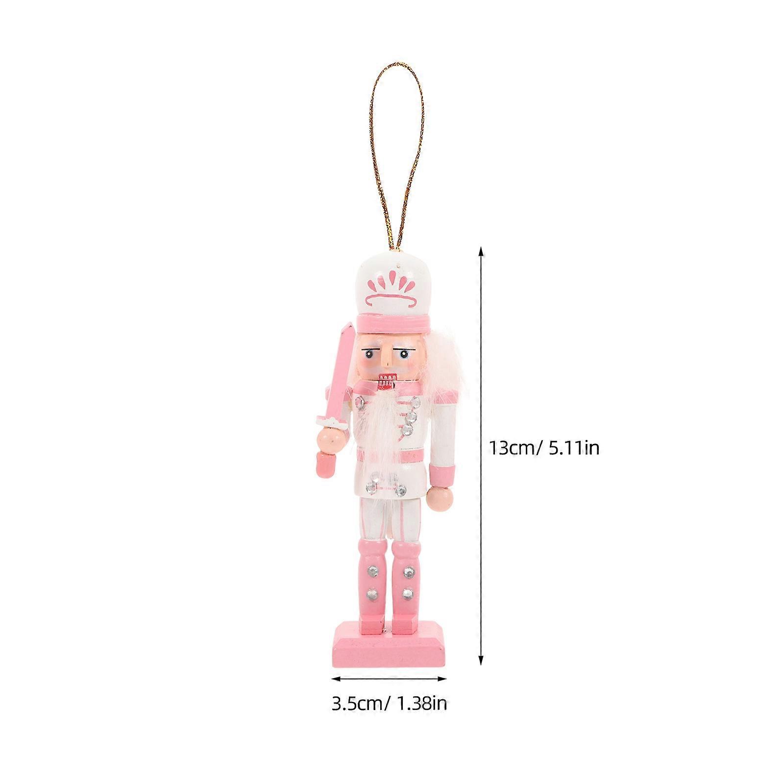 Christmas Traditional Nutcracker Wooden Nutcracker Adornments for 4Pcs Use