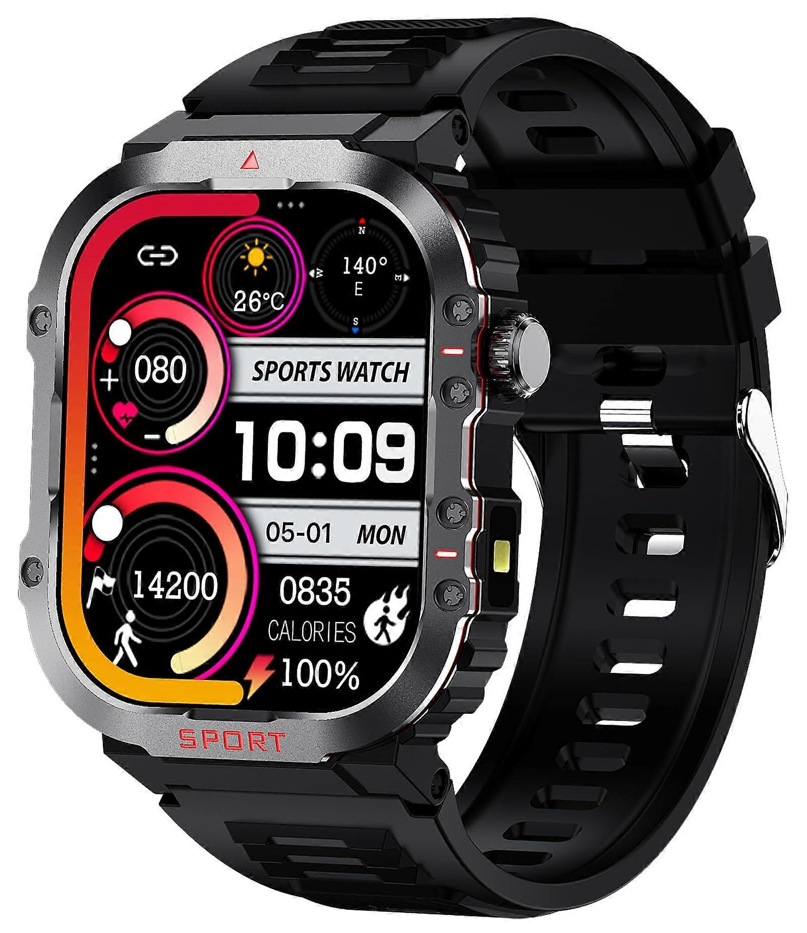 Smart Watch for Men with Bluetooth Calling Heart Rate Sleep Tracking Waterproof Compass Flashlight