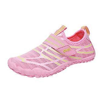 Children's Barefoot Water Shoes for Kids Ultra-Light Slip-On Design with Drainage Holes Outdoor and Pool Use for Boys and Girls(Pink#2,8 Years)