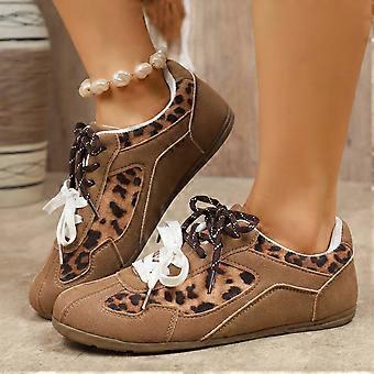 Solid Color Leather Low Top Casual Shoes Comfortable Breathable Slip On Walking Footwear For Daily Use Brown 43